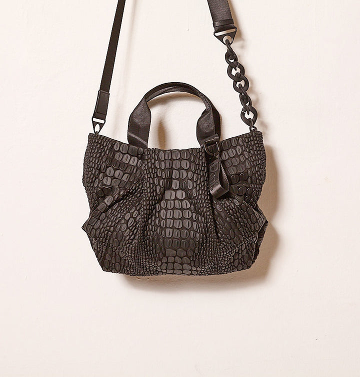 Daniella Lehavi Dani Vegan Tokyo Satchel Bag in Black available at Barbara Katz