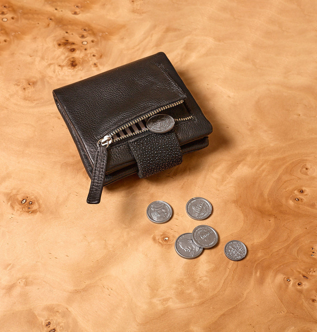 Daniella Lehavi Frida Medium Wallet in Dazzled Black available at Barbara Katz