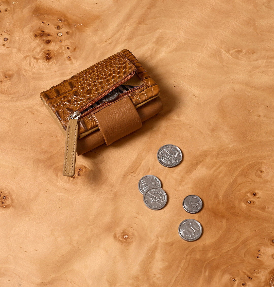 Daniella Lehavi Frida Small Wallet in Camel available at Barbara Katz