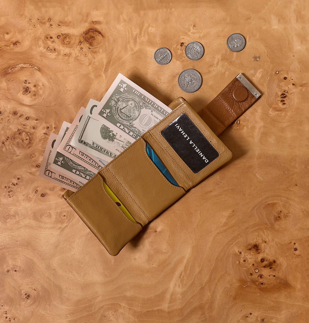 Daniella Lehavi Frida Small Wallet in Camel available at Barbara Katz