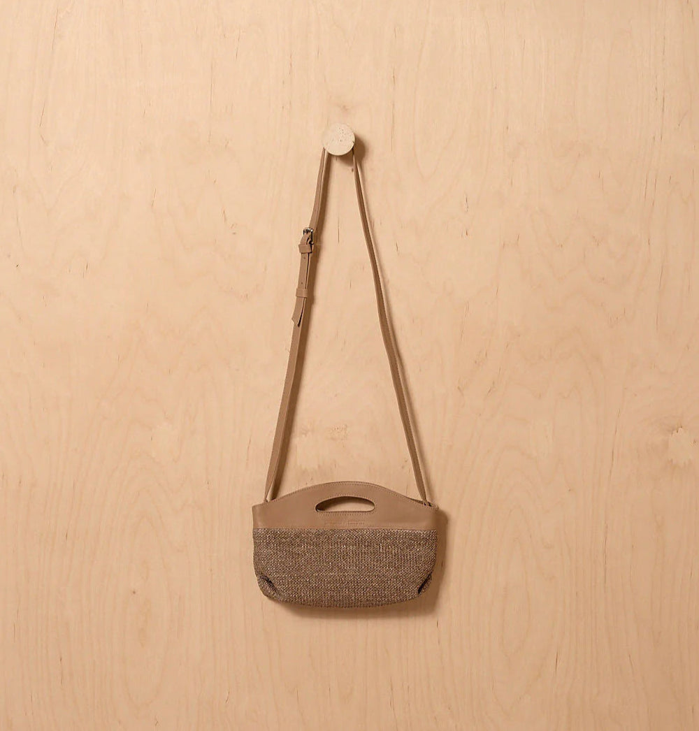 Daniella Lehavi Ocean Clutch Bag in Mocca Straw available at Barbara Katz
