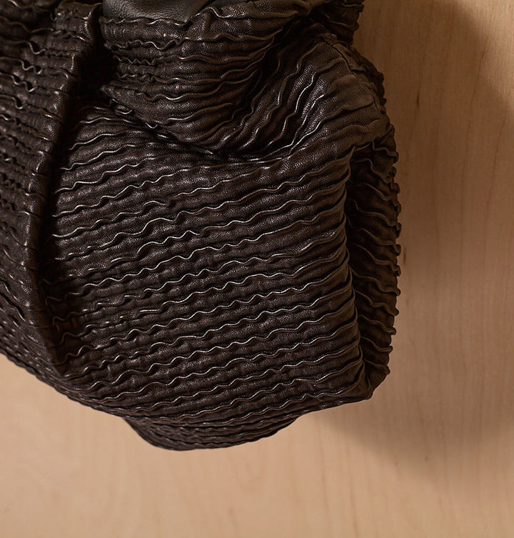 Daniella Lehavi Bali Satchel Bag in Wavy Black available at Barbara Katz