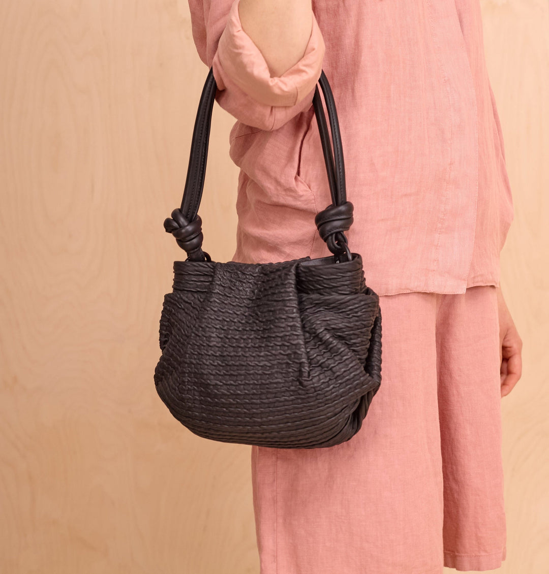 Daniella Lehavi Bali Knotted Mini Bag in Black available at Barbara Katz