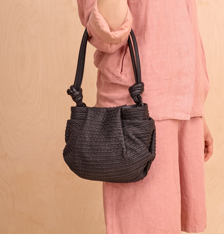 Daniella Lehavi Bali Knotted Mini Bag in Black available at Barbara Katz