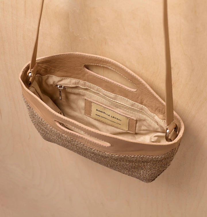 Daniella Lehavi Ocean Clutch Bag in Mocca Straw available at Barbara Katz