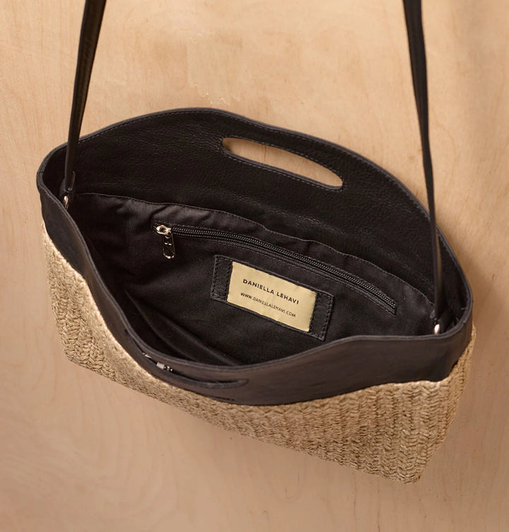 Daniella Lehavi Ocean Maxi Clutch Bag in Sand Straw available at Barbara Katz