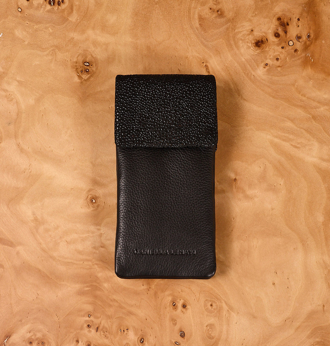 Daniella Lehavi Iris Double Glasses Case in Dazzled Black available at Barbara Katz