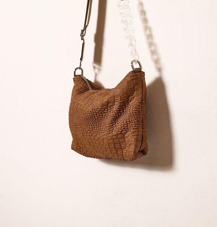 Daniella Lehavi Dani Tokyo Crossbody Bag in Caramel available at Barbara Katz