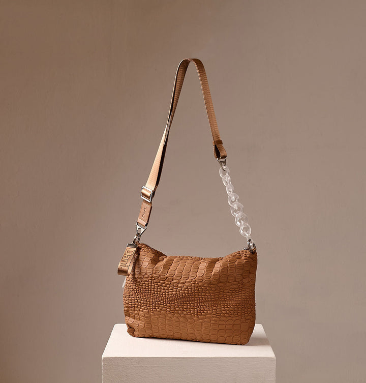 Daniella Lehavi Tokyo Crossbody Bag in Caramel available at Barbara Katz
