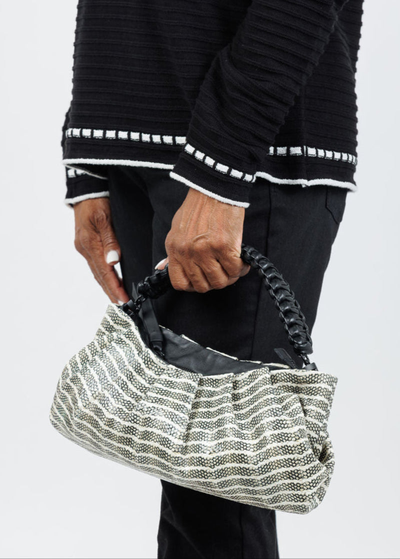 Daniella Lehavi Bali Braided Landscape Bag in Cream available at Barbara Katz