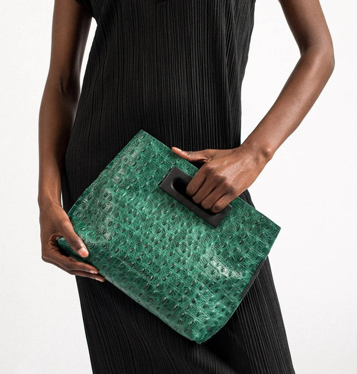 Daniella Lehavi Kamakura Clutch - Green Croco