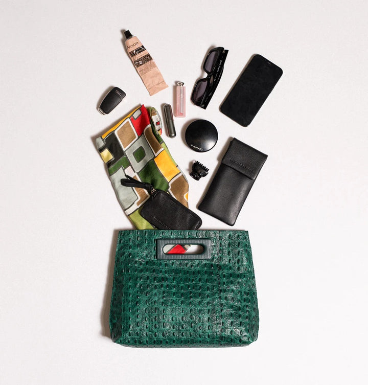 Daniella Lehavi Kamakura Clutch - Green Croco