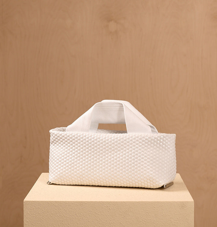 Daniella Lehavi Alexa Landscape Bag in 3D White available at Barbara Katz