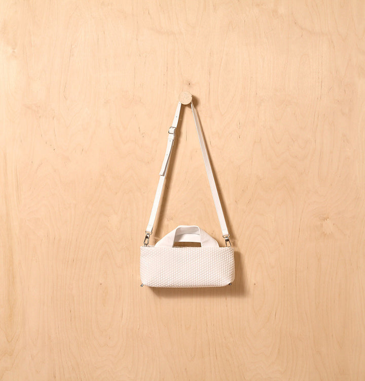 Daniella Lehavi Alexa Landscape Bag in 3D White available at Barbara Katz