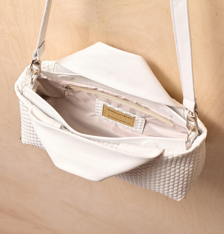 Daniella Lehavi Alexa Landscape Bag in 3D White available at Barbara Katz