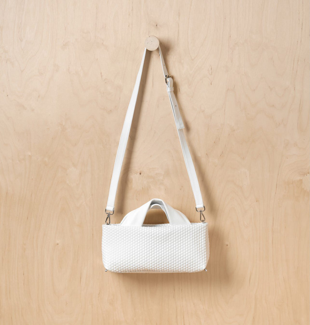 Daniella Lehavi Alexa Landscape Bag in 3D White available at Barbara Katz