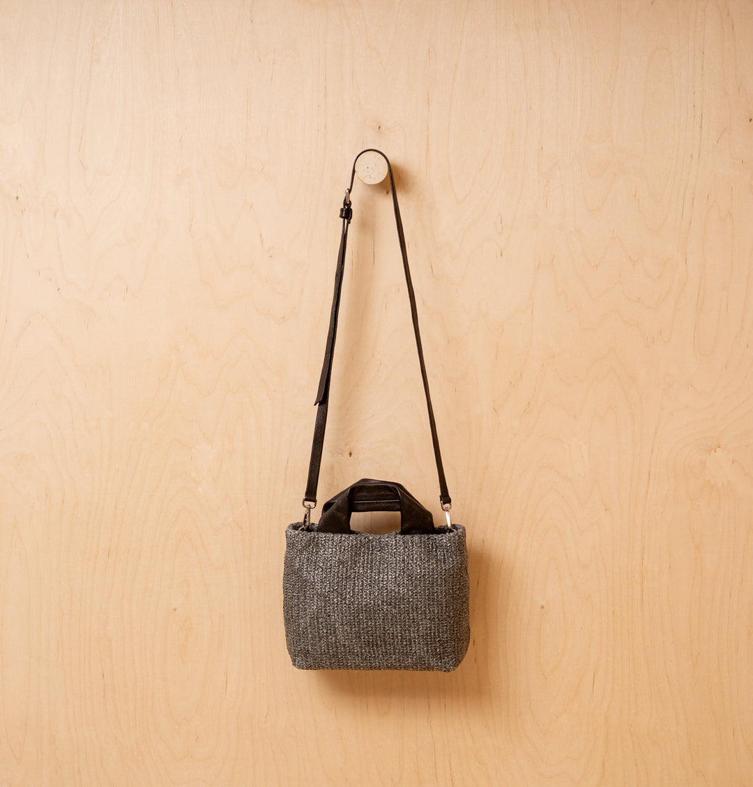 Daniella Lehavi Alexa Square Straw Bag - Black available at Barbara Katz
