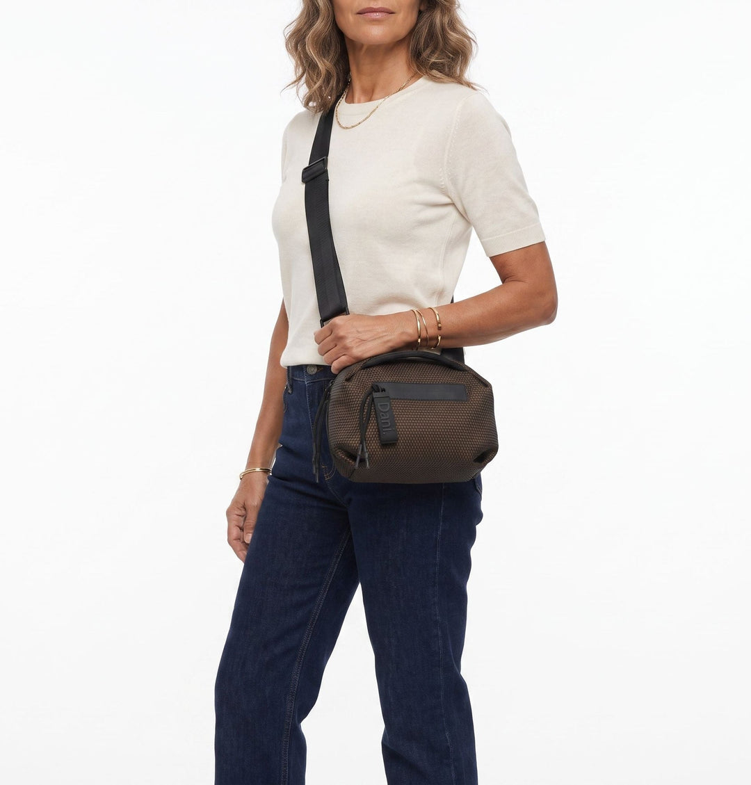 Daniella Lehavi Bonnie Crossbody Bag in Cafe available at Barbara Katz