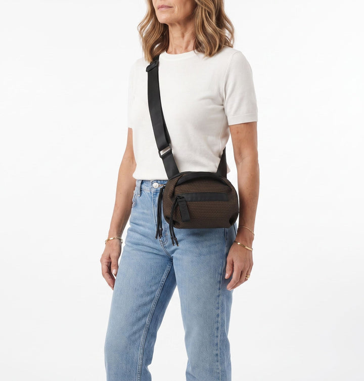 Daniella Lehavi Bonnie Mini Crossbody Bag in Cafe available at Barbara Katz