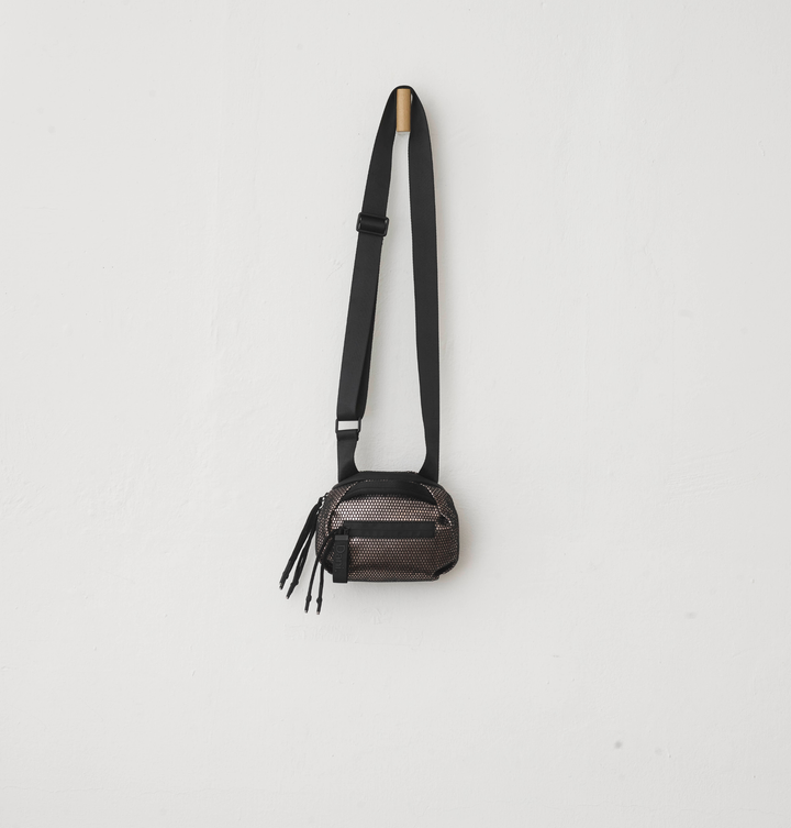 Daniella Lehavi Bonnie Mini Crossbody Bag in Metallic available at Barbara Katz