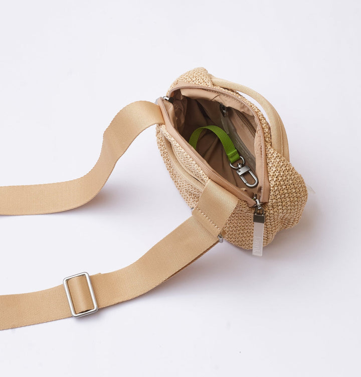 Daniella Lehavi Bonnie Mini Crossbody Bag in Straw available at Barbara Katz