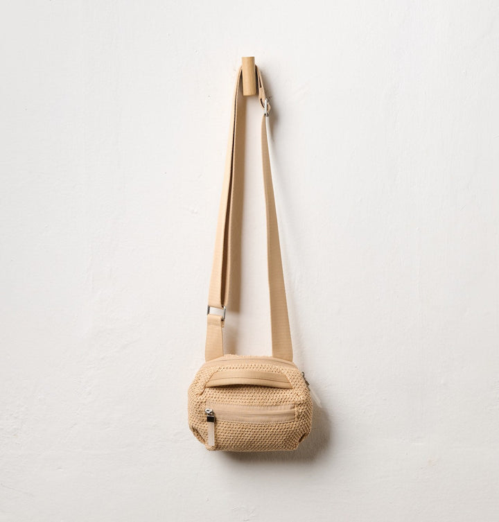 Daniella Lehavi Bonnie Mini Crossbody Bag in Straw available at Barbara Katz