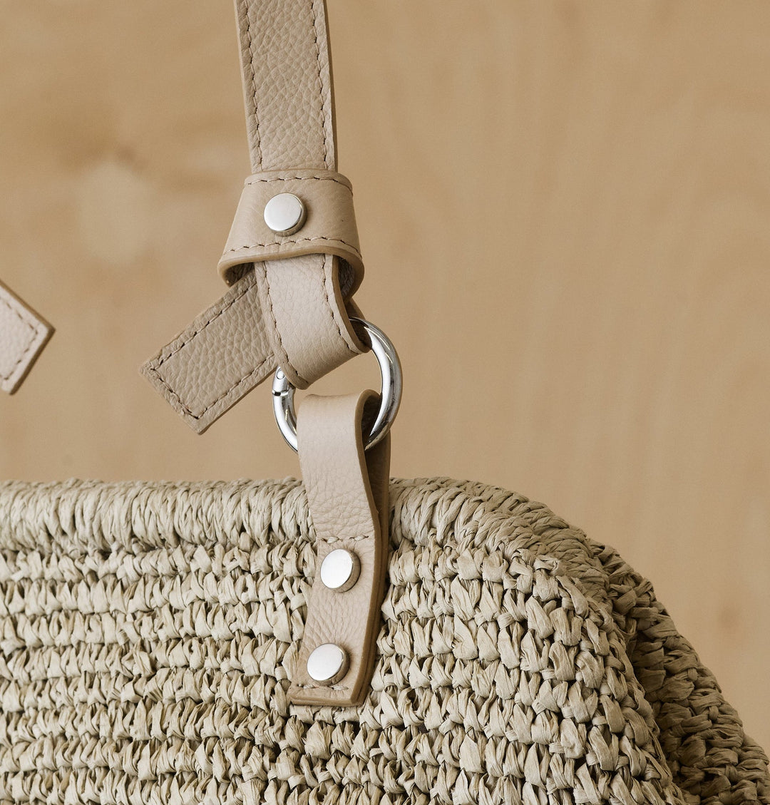 Daniella Lehavi Casablanca Small Clutch Bag in Seaweed Straw available at Barbara Katz