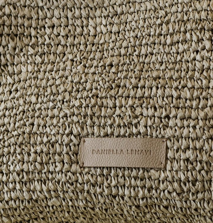 Daniella Lehavi Casablanca Small Clutch Bag in Seaweed Straw available at Barbara Katz