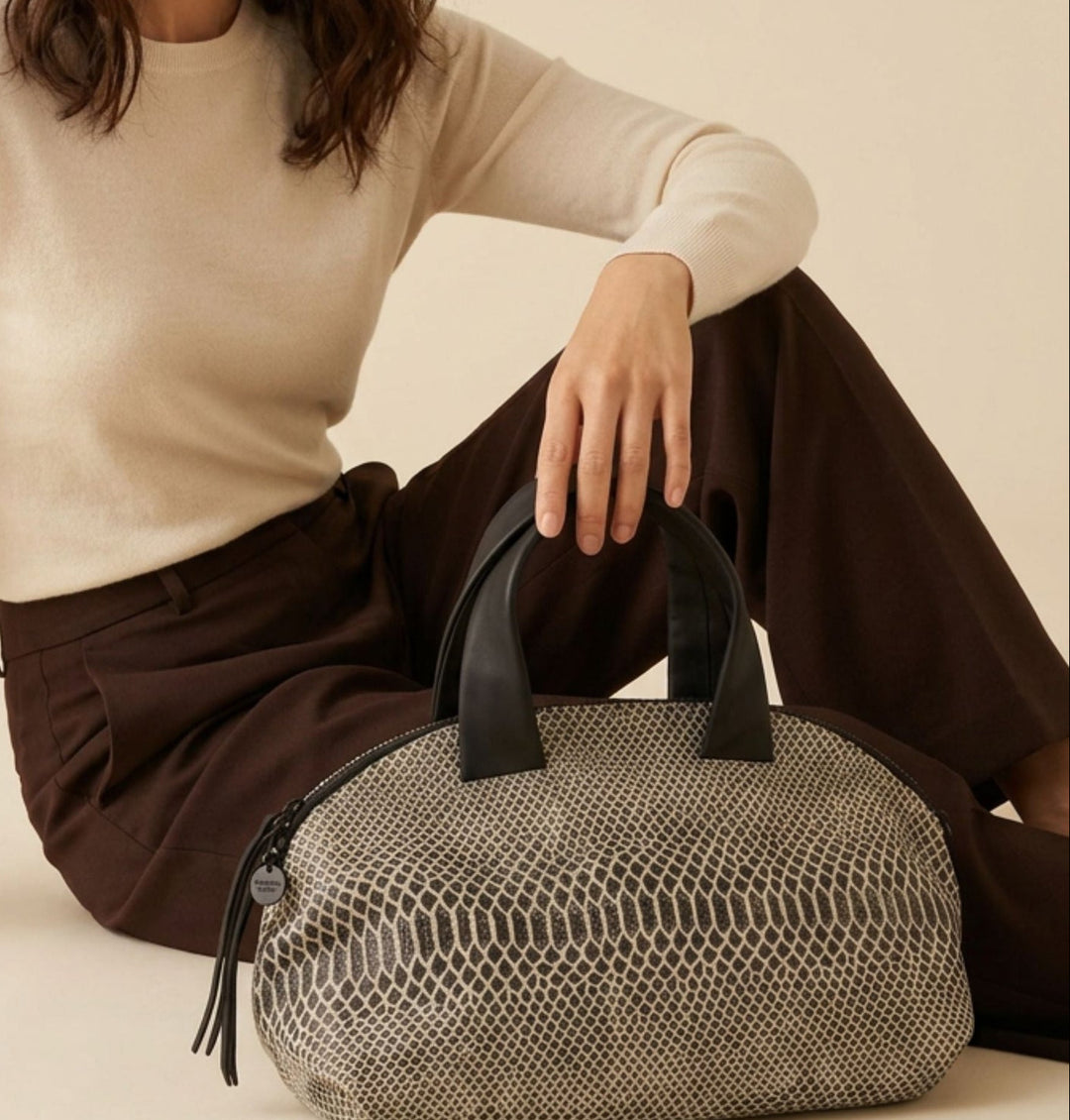 Daniella Lehavi Malika Large Satchel Bag in Ice available at Barbara Katz
