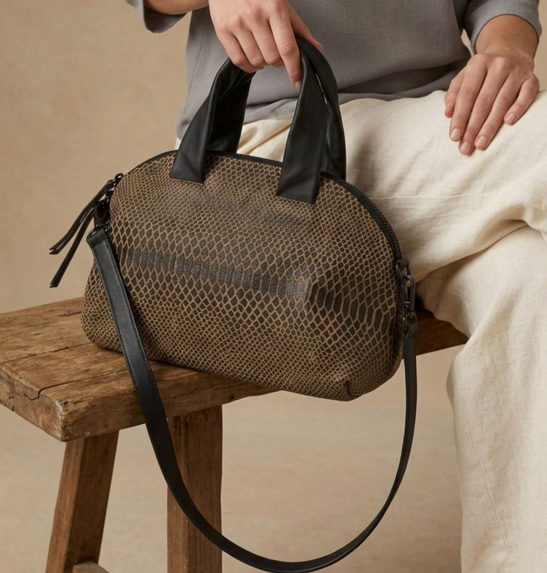 Daniella Lehavi Malika Large Satchel Bag in Latte available at Barbara Katz