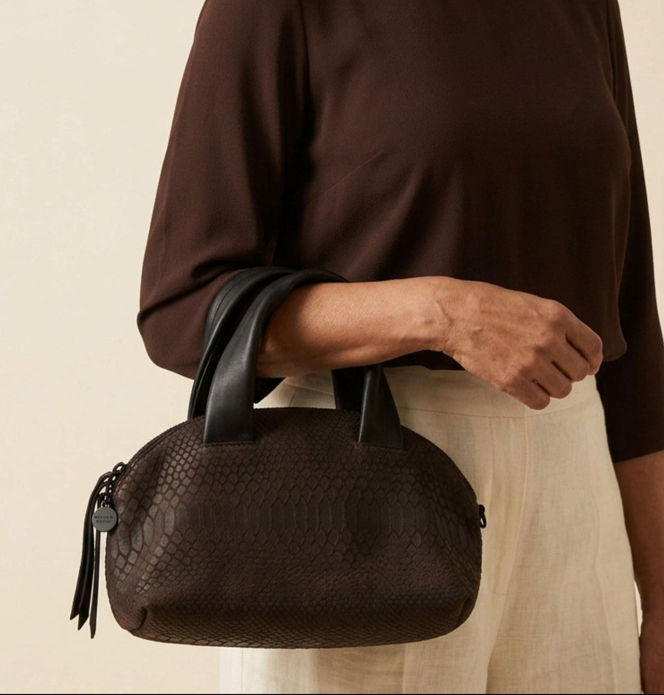 Daniella Lehavi Malika Medium Satchel Bag - Cocoa