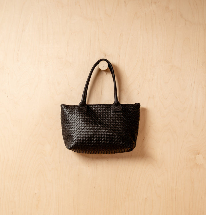 Daniella Lehavi Noelle Woven Tote Bag - Black available at Barbara Katz