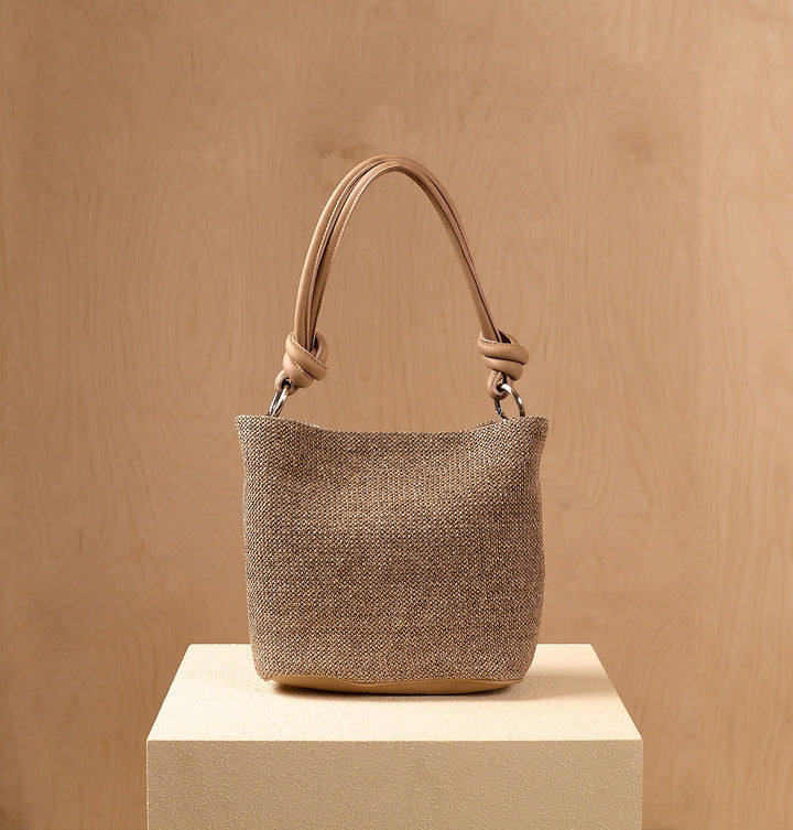Daniella Lehavi Dallas Hobo Bag in Mocca Straw available at Barbara Katz