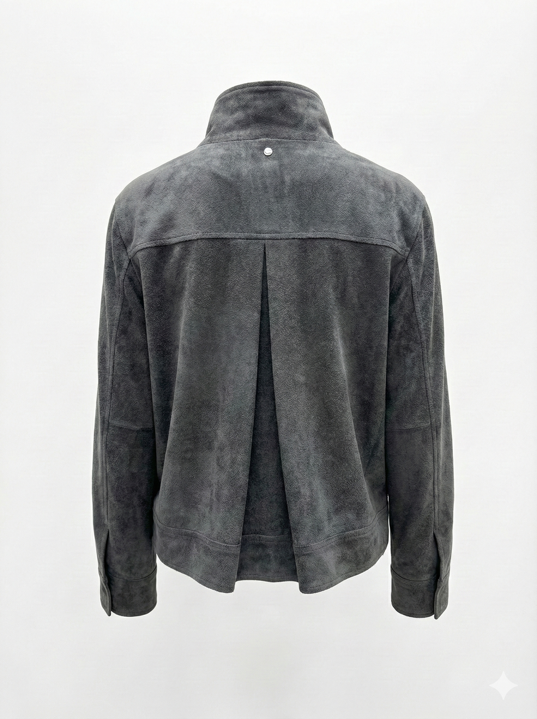 Adroit Atelier Darcy Funnel-Neck Zip Front Jacket in Charcoal available at Barbara Katz