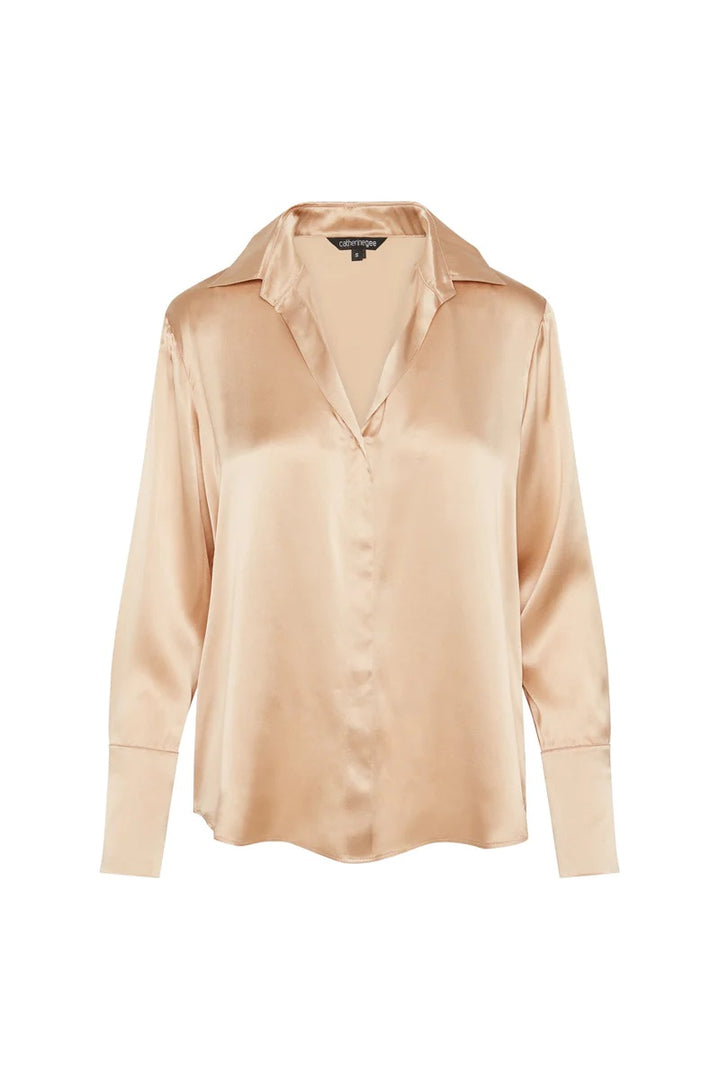 Daria Silk Shirt - Champagne