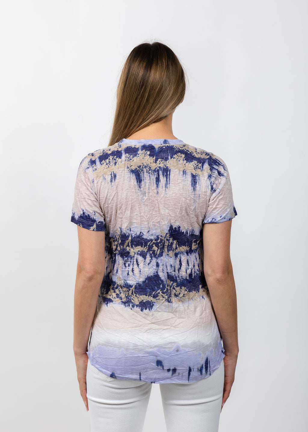 David Cline Carly Crew Neck Tee in Iris available at Barbara Katz