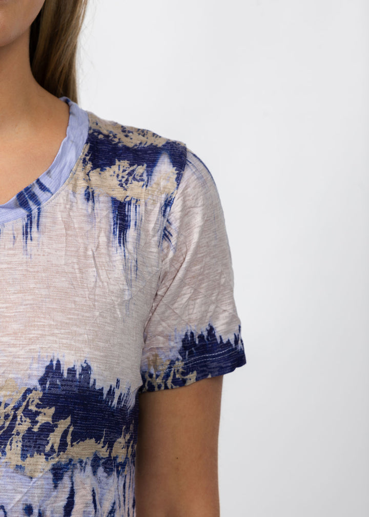 David Cline Carly Crew Neck Tee in Iris available at Barbara Katz