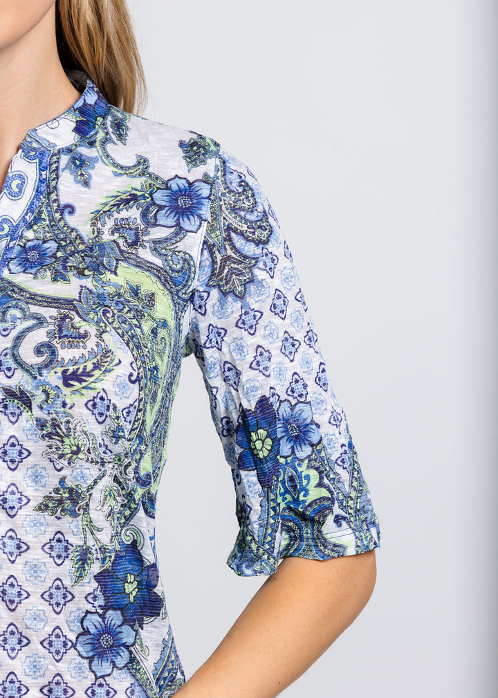 David Cline Henley Shift Dress in Stem available at Barbara Katz