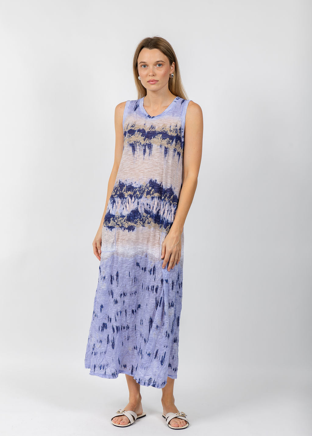 David Cline Laura Long Maxi Dress in Iris available at Barbara Katz