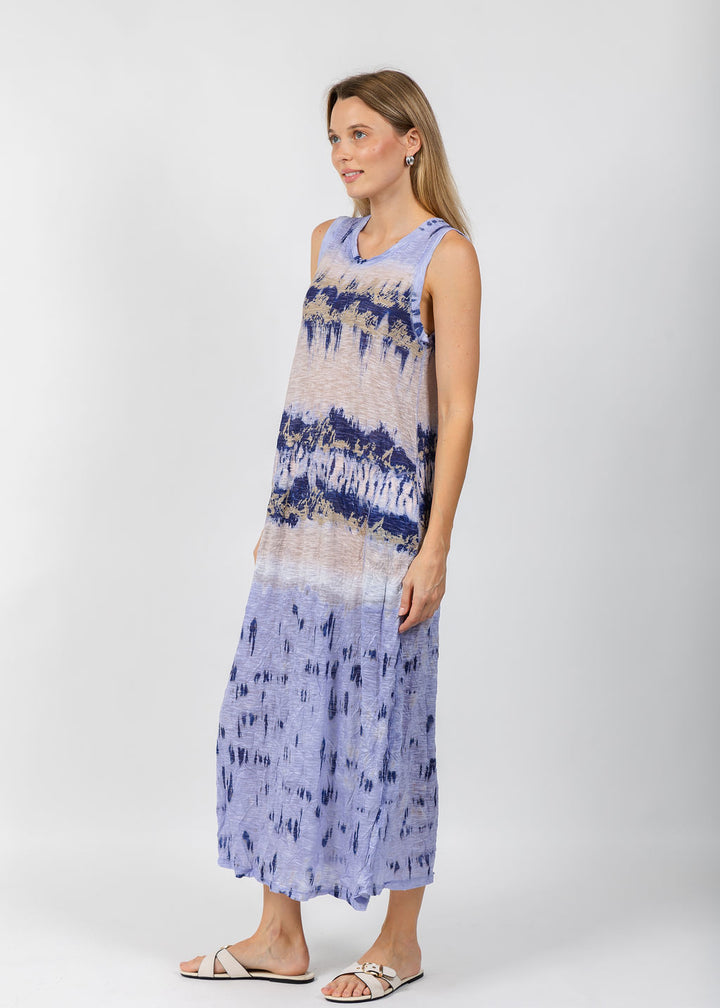 David Cline Laura Long Maxi Dress in Iris available at Barbara Katz