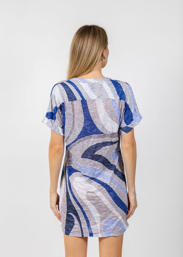 David Cline Lissie V-Neck Dress in Peri available at Barbara Katz