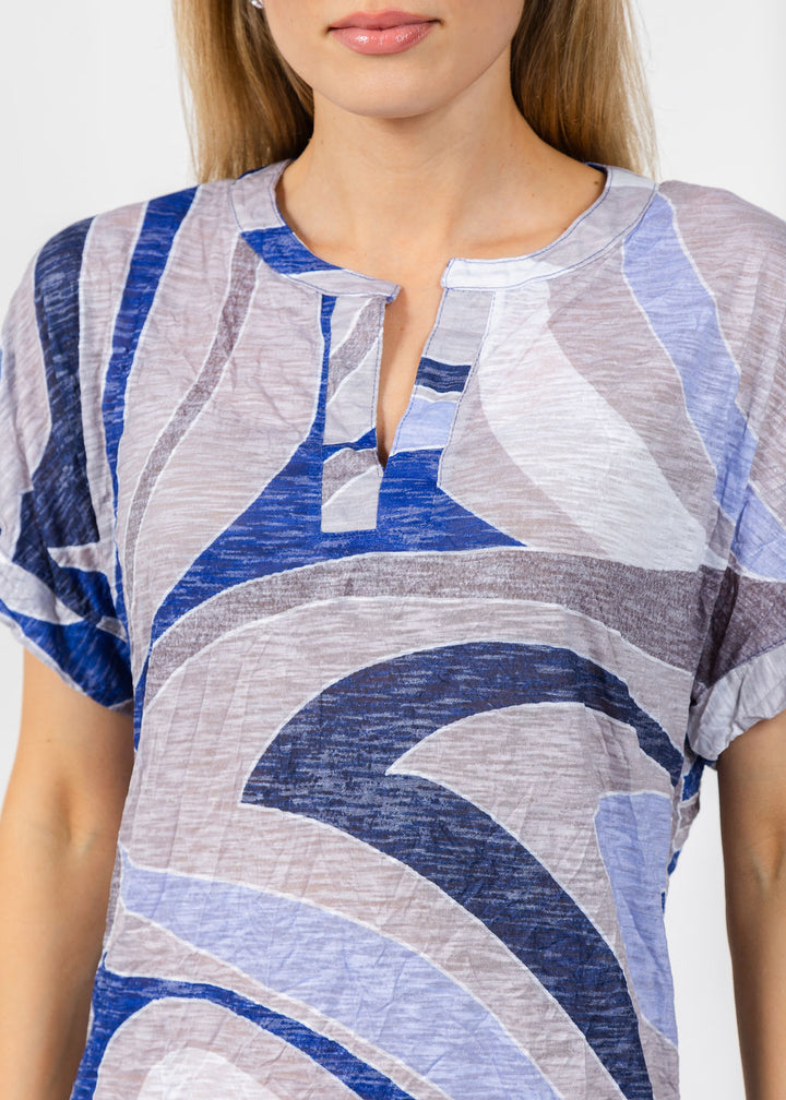 David Cline Lissie V-Neck Dress in Peri available at Barbara Katz