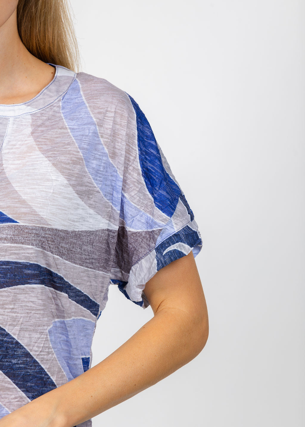 David Cline Lissie V-Neck Dress in Peri available at Barbara Katz