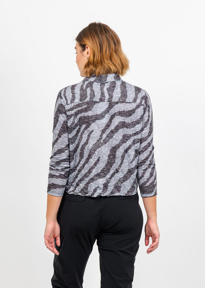 David Cline Lyra Crop Shirt in Mink available at Barbara Katz