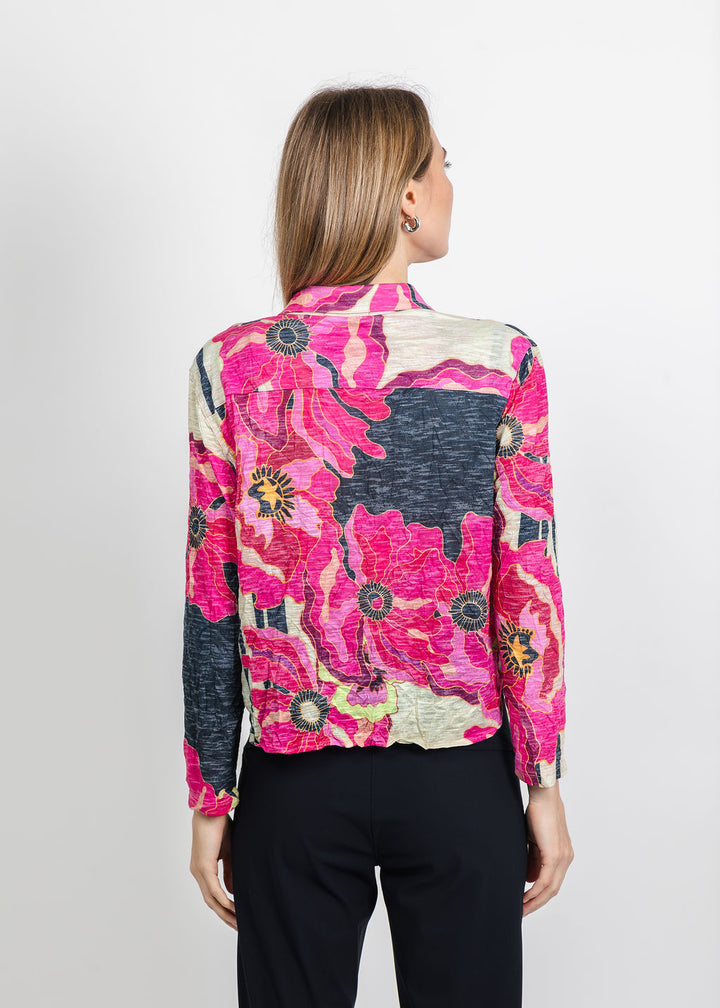 David Cline Lyra Crop Shirt in Ruby available at Barbara Katz