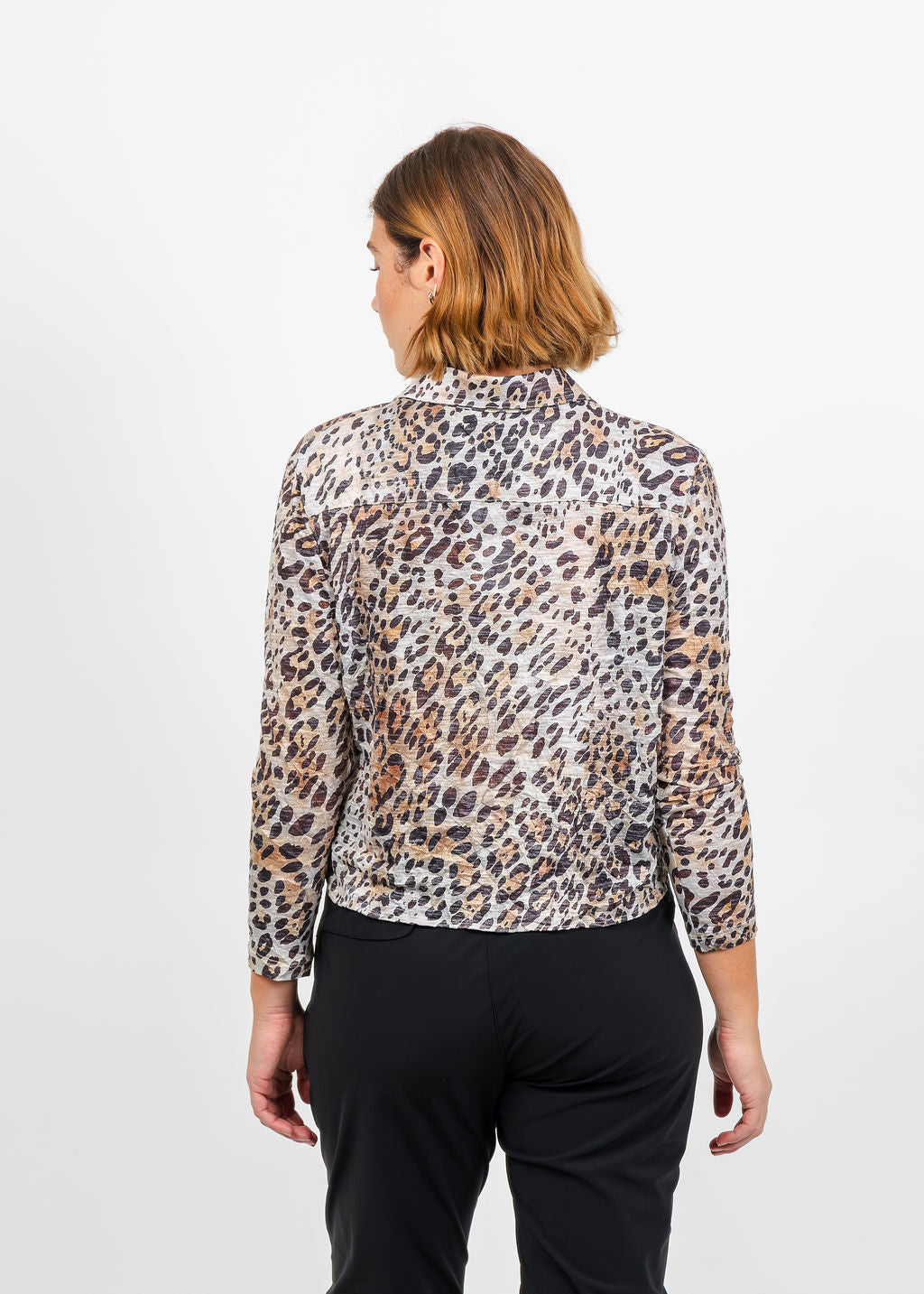 David Cline Lyra Crop Shirt in Skin available at Barbara Katz