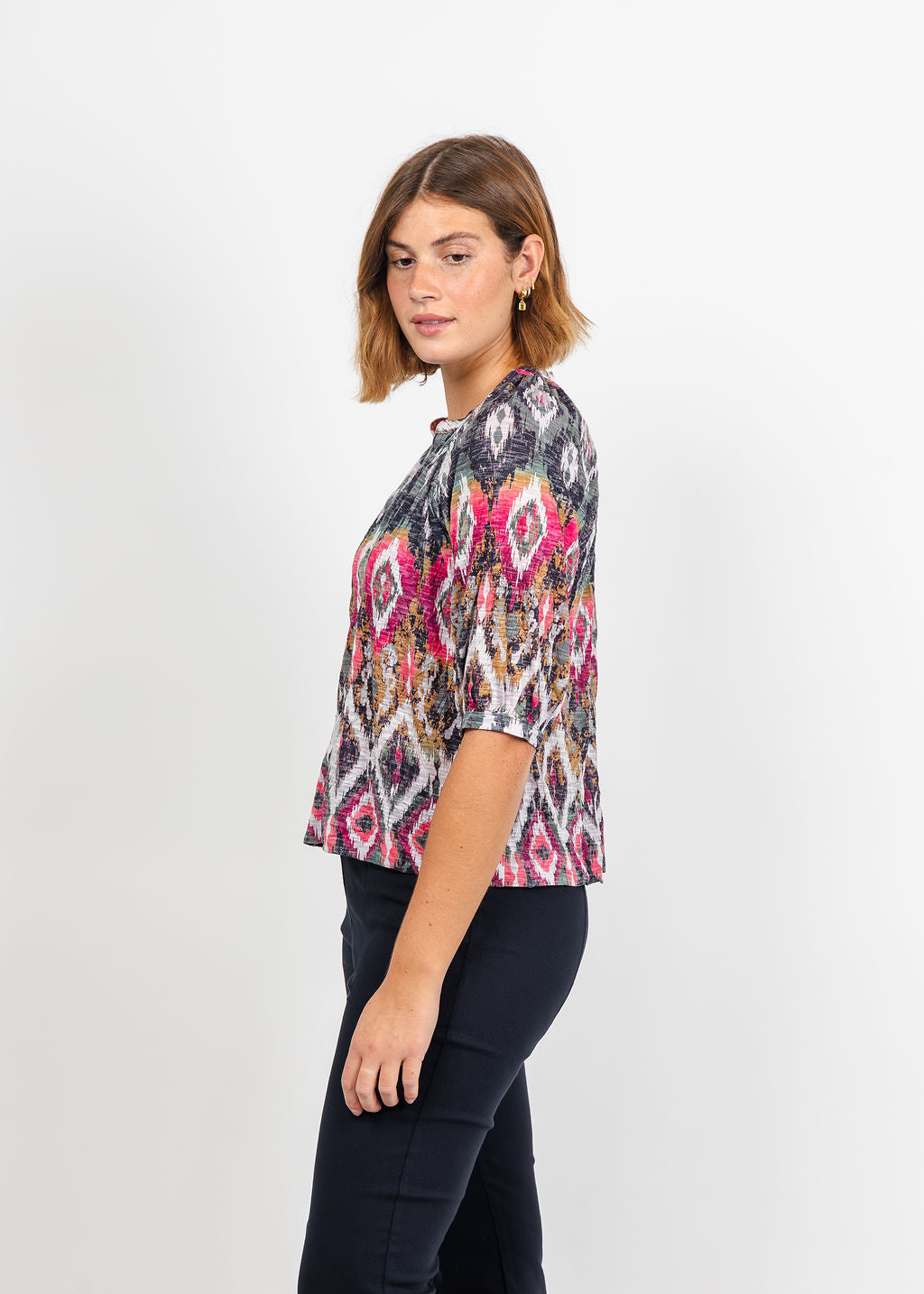 David Cline Raglan Crop Peasant Top in Sedona available at Barbara Katz