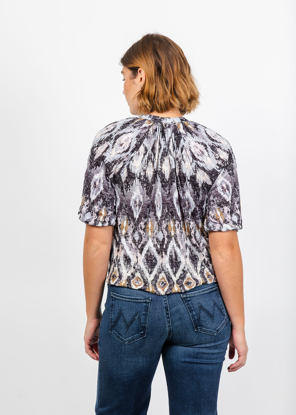 David Cline Raglan Crop Peasant Top in Tempe available at Barbara Katz