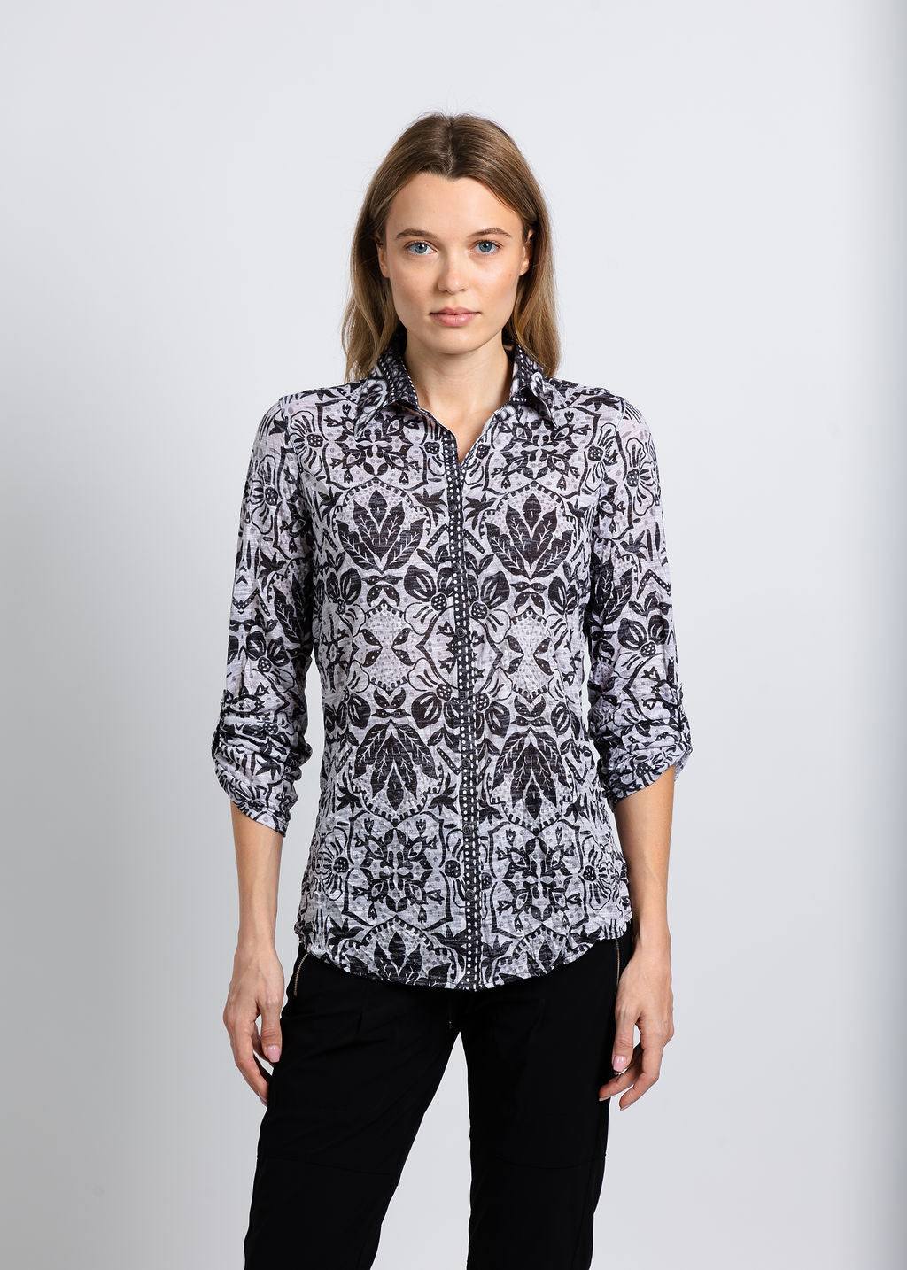 David Cline The Artisan Roll Up Shirt in Tarr available at Barbara Katz