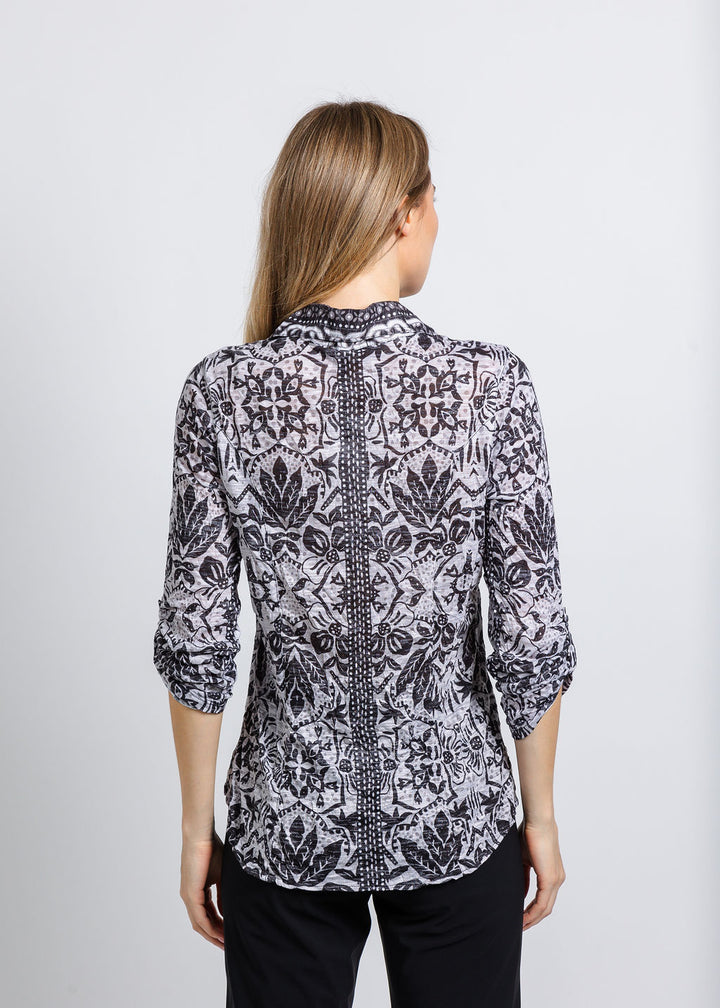 David Cline The Artisan Roll Up Shirt in Tarr available at Barbara Katz